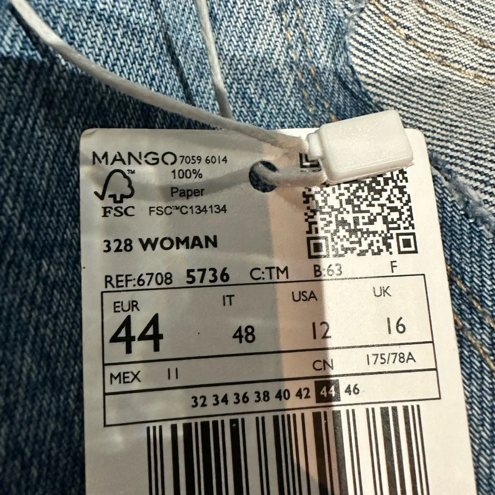 Mango High Rise Two-Tone Jeans - Picture 2 of 4